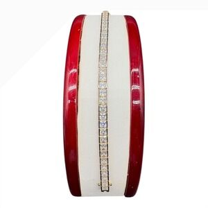 DBJ 925 Sterling Silver Princess Cut Tennis Bracelet Gold Over Size 7
